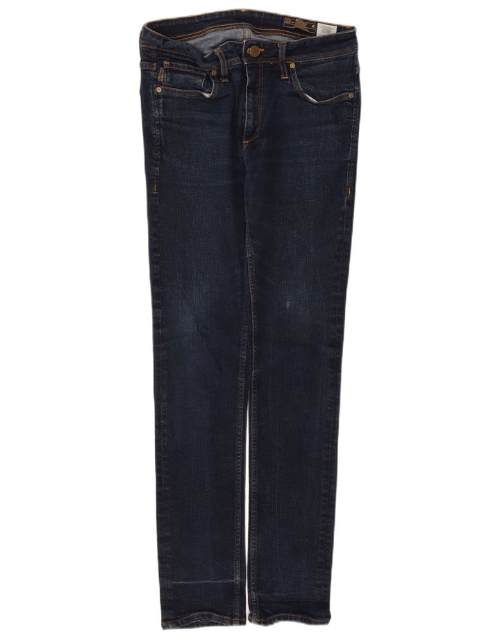 Jack & Jones Herre Slim Jeans W34 L32 Marineblå Bomuld