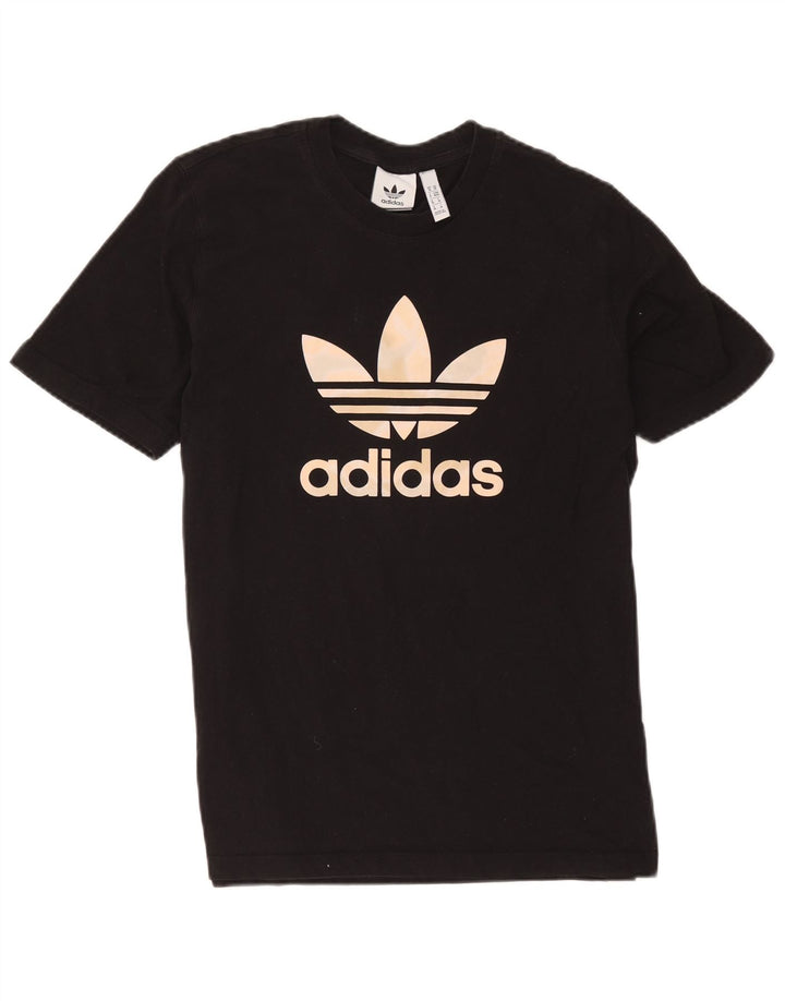 Adidas Herre grafisk T-shirt Top Medium Sort Bomuld