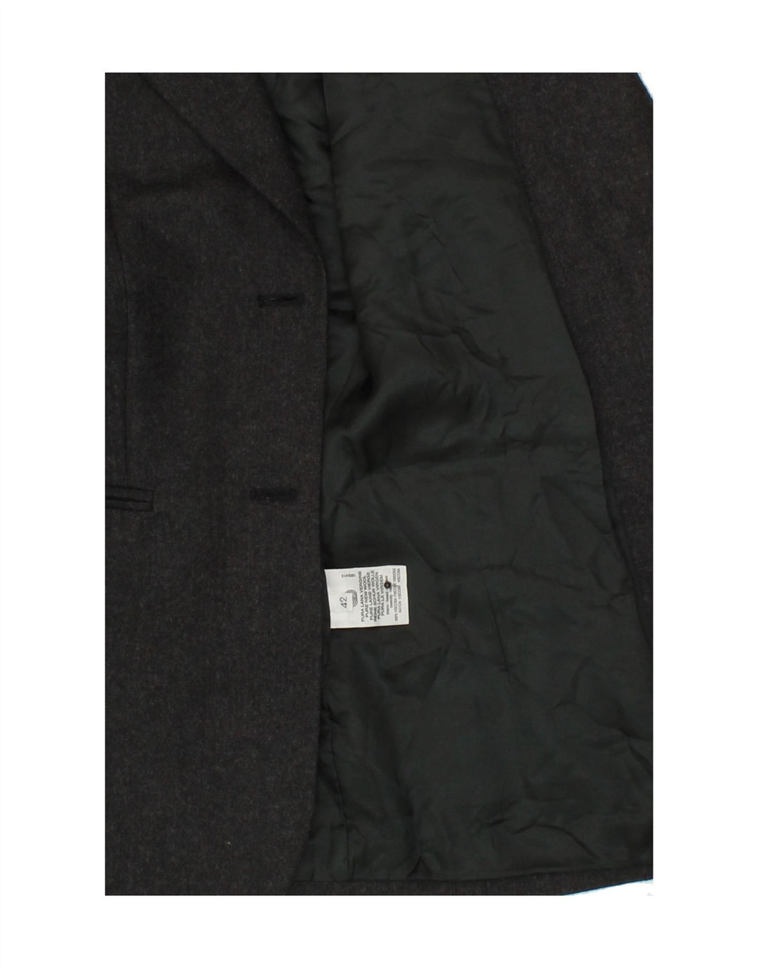 BENETTON Womens 2 Button Blazer Jacket IT 42 Medium Grey New Wool Vintage Benetton and Second-Hand Benetton from Messina Hembry 