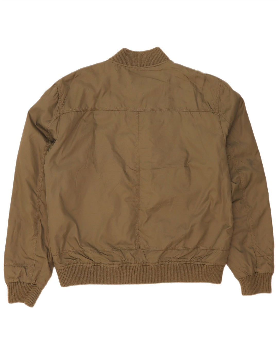 Zara Herre Military Bomber Jacket UK 42 XL Khaki Nylon