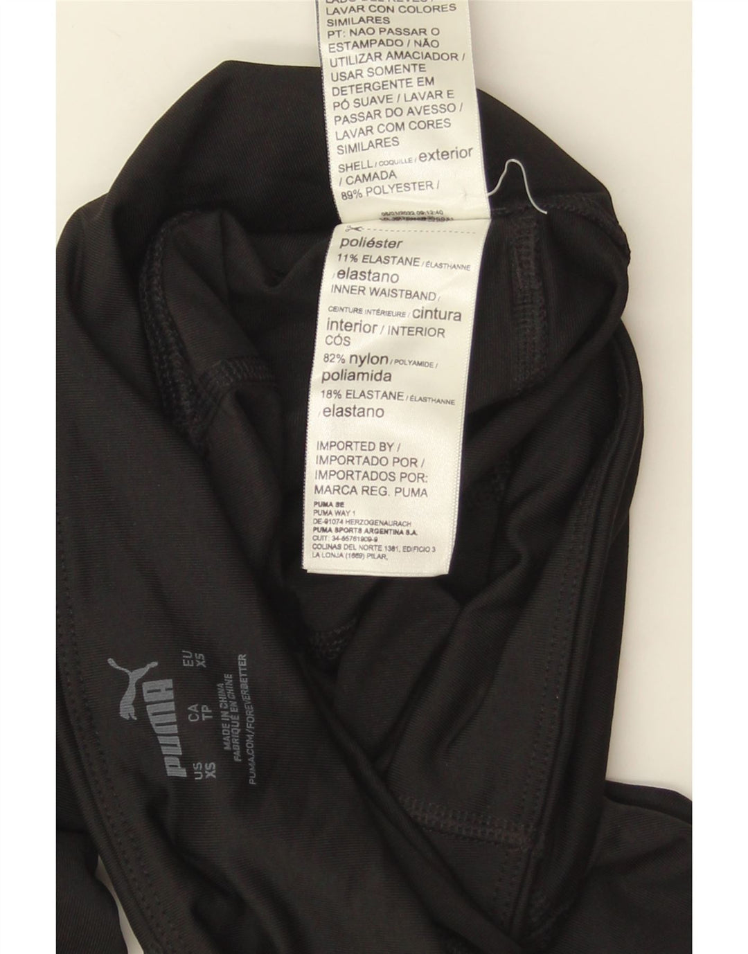 Puma Dame Leggings UK 4 XS Sort Polyester