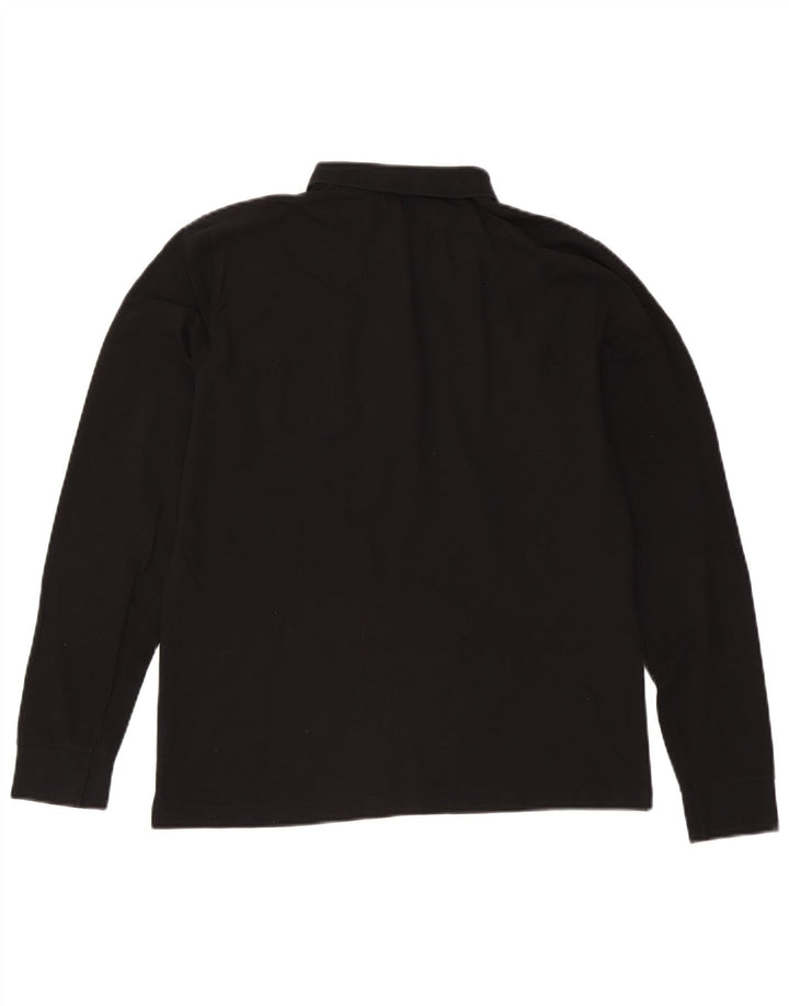 Trussardi Langærmet herre poloshirt Lille sort bomuld