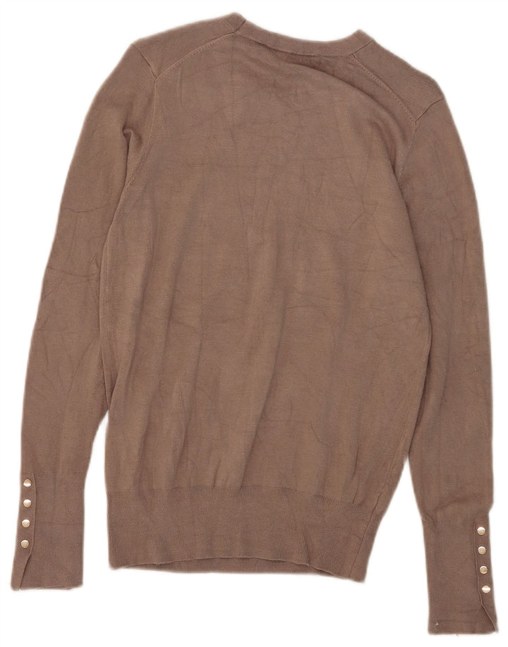 ZARA Dame sweater med rund hals DK 14 Stor Brun