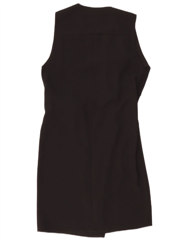 Zara ærmeløs slå-om-kjole til kvinder UK 12 Medium Black Polyester