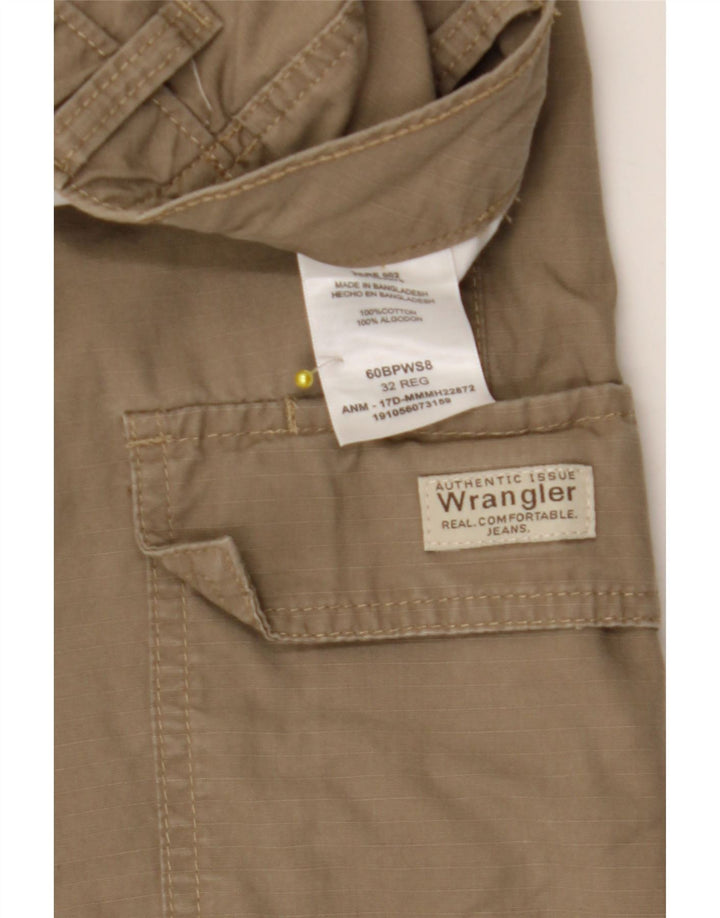 Wrangler Herre Cargo Shorts W32 Medium Brun Bomuld