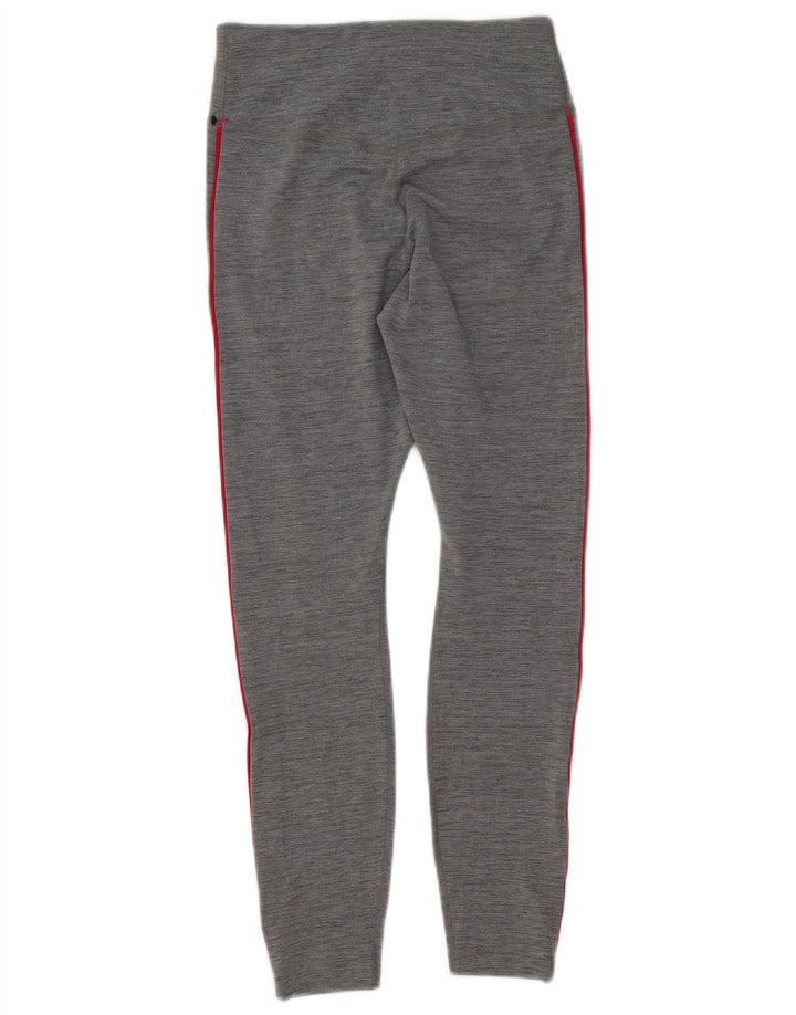 Nike Dame Dri Fit Grafiske Leggings UK 10 Small Grå Polyester