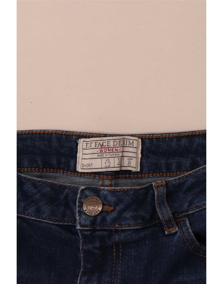 Fat Face Dame Denim Shorts UK 12 Medium W30 Blå Bomuld