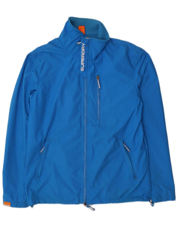 Superdry Herre The Windhiker Windbreaker Jacket UK 38 Medium Blue Nylon