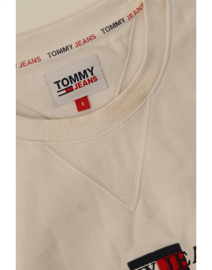 Tommy Hilfiger Herre Grafisk Sweatshirt Jumper Lille Hvid Bomuld