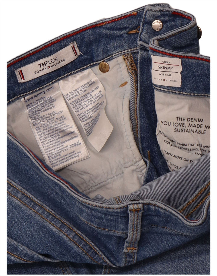 TOMMY HILFIGER Dame Flex Skinny Jeans W28 L27 Blå Bomuld