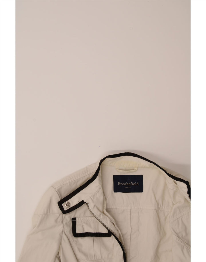 BROOKSFIELD Womens Utility Jacket IT 42 Medium White Polyamide Vintage Brooksfield and Second-Hand Brooksfield from Messina Hembry 