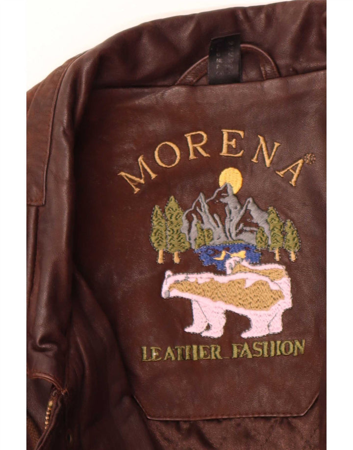 Morena Herre Læderjakke IT 52 XL Brun