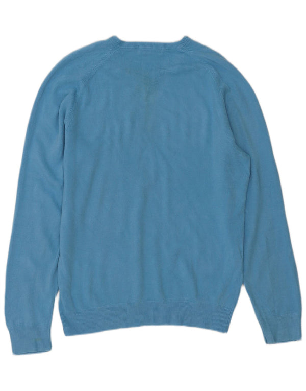 Marks & Spencer Herre Autograph V-hals sweater lille blå akryl