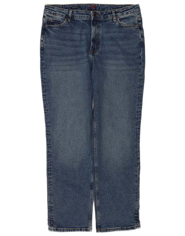 Besætningstøj Damekæreste Straight Jeans UK 12 Medium W32 L28 Blå