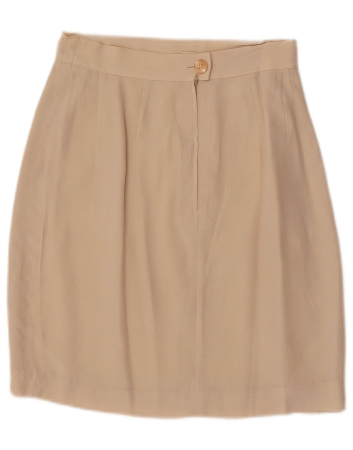 Max & Co. Mininederdel til kvinder UK 6 XS W24 Beige Silke