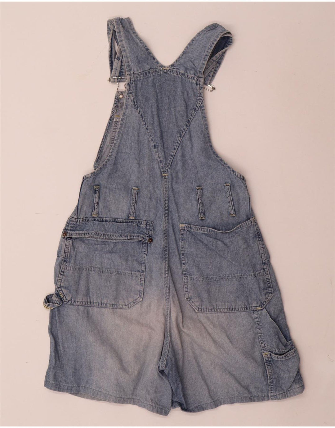 Replay Dame Dungarees Denim Shorts W30 Medium Blue Bomuld