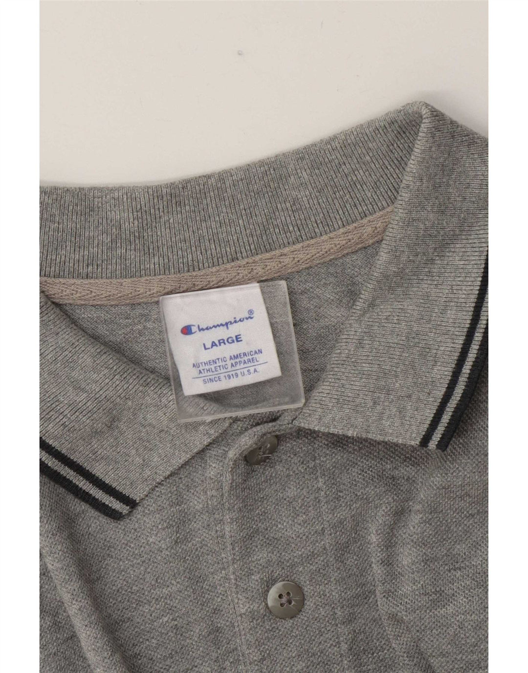 Champion Herre Polo Shirt Stor Grå Stribet