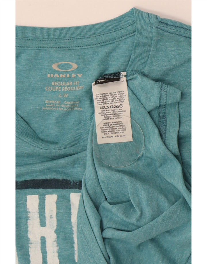 OAKLEY Herre Regular Fit grafisk T-shirt Top Stor grøn bomuld