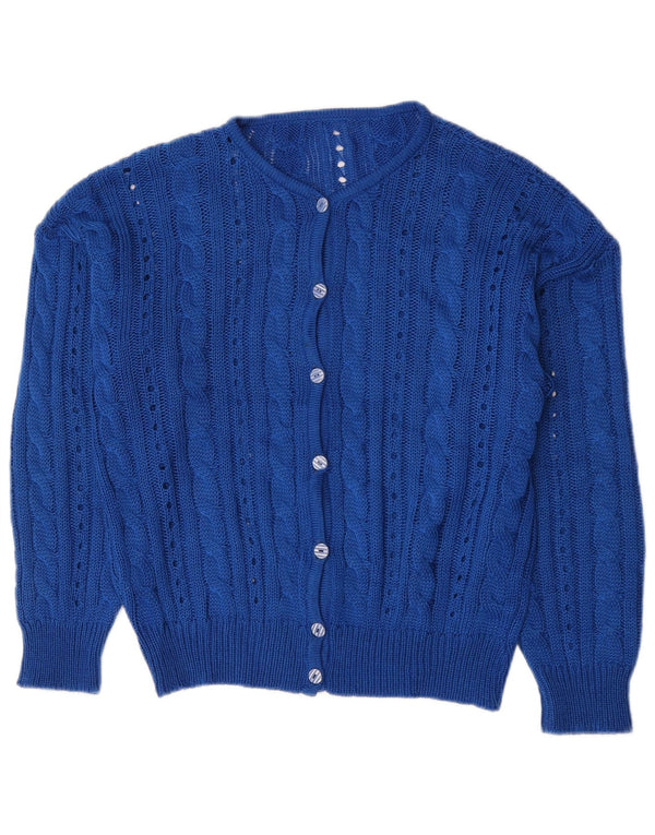 Vintage dame cardigan sweater UK 16 Large Blue