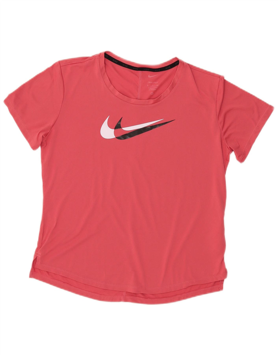 NIKE Grafisk T-Shirt Top UK 10 Lille rød polyester