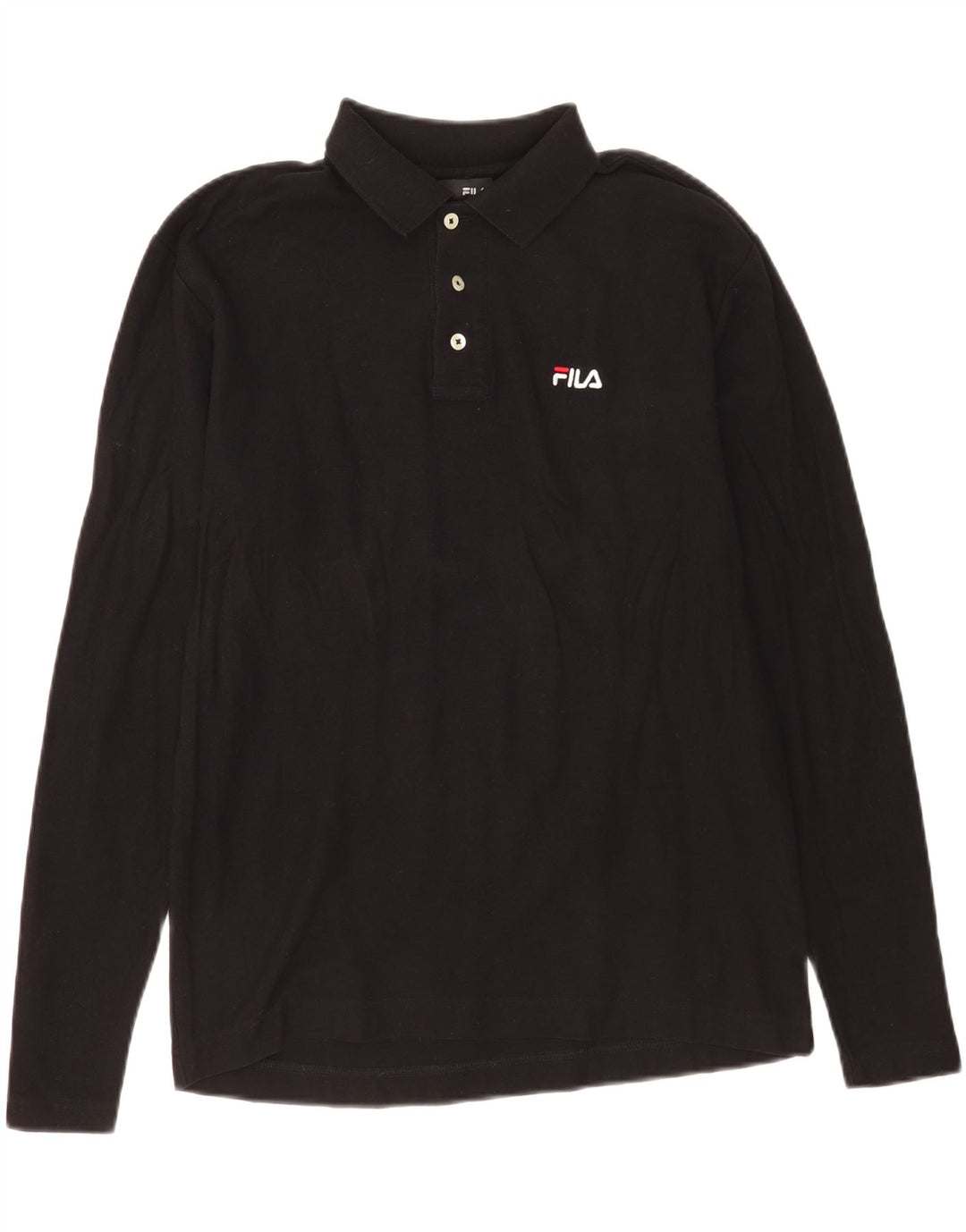 Fila Langærmet Polo Shirt til mænd Medium Sort Bomuld