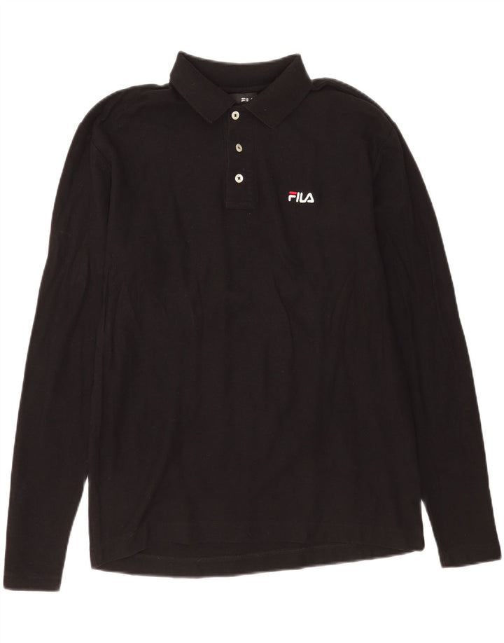 Fila Langærmet Polo Shirt til mænd Medium Sort Bomuld