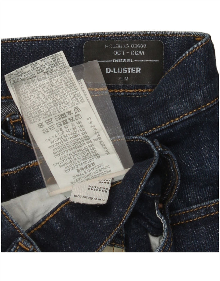DIESEL Herre D-Luster Slim Jeans W33 L30 Blå Bomuld