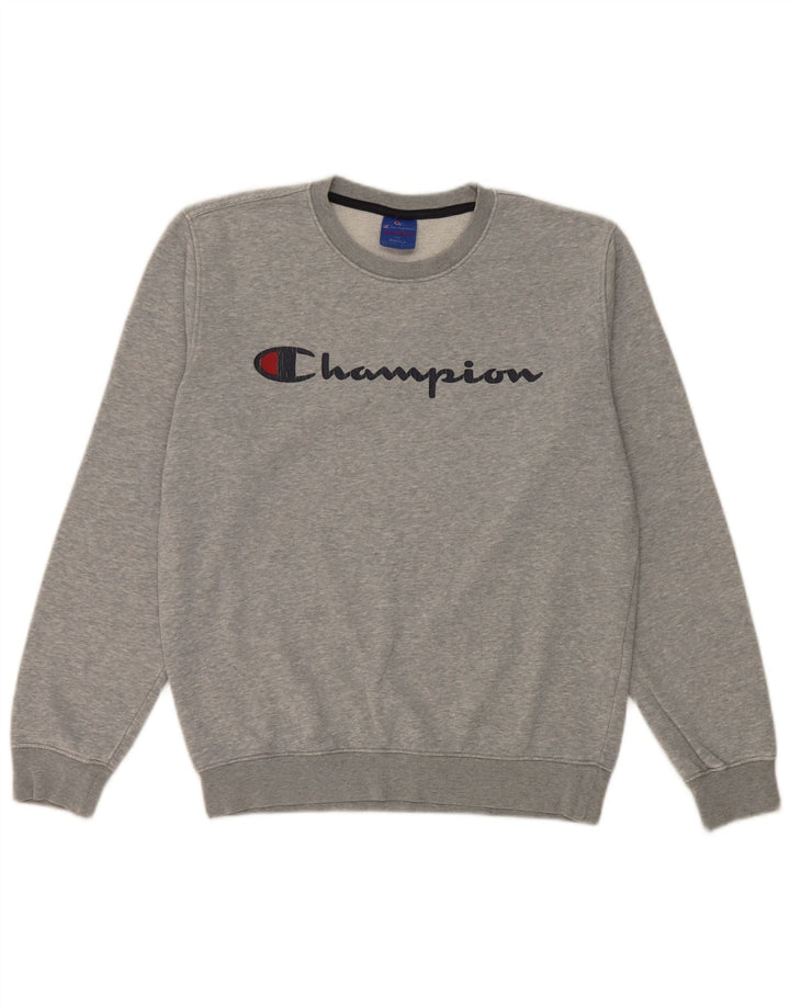 Champion Herre grafisk sweatshirt Jumper lille grå flækket bomuld