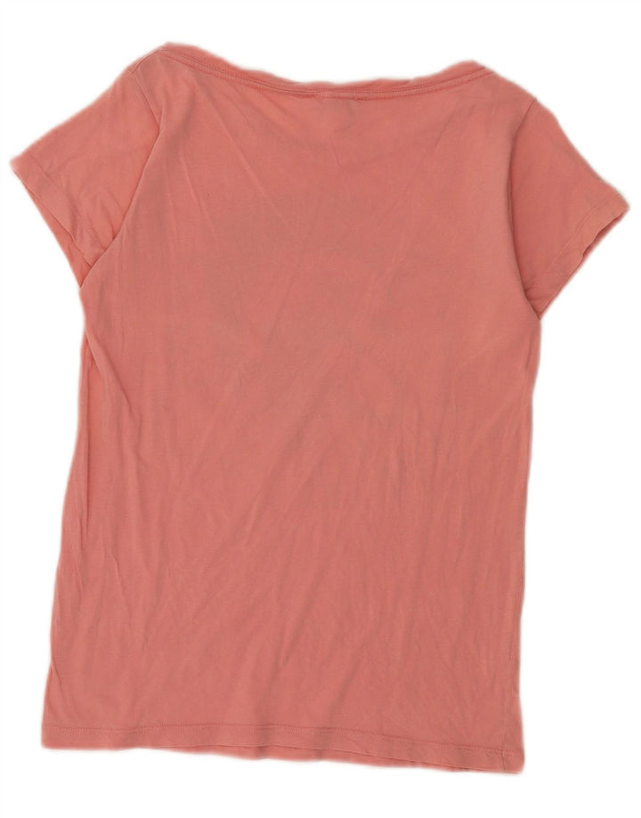 Diesel Dame Grafisk T-Shirt Top UK 10 Small Pink