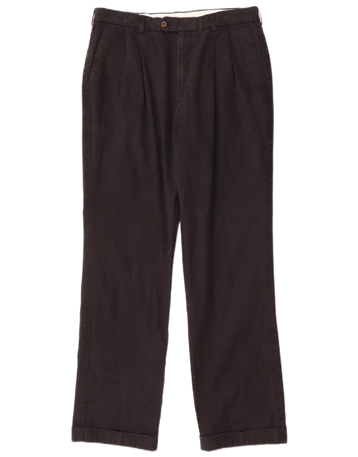Marks & Spencer Herre Pegged Suit Bukser W34 L31 Sort Bomuld