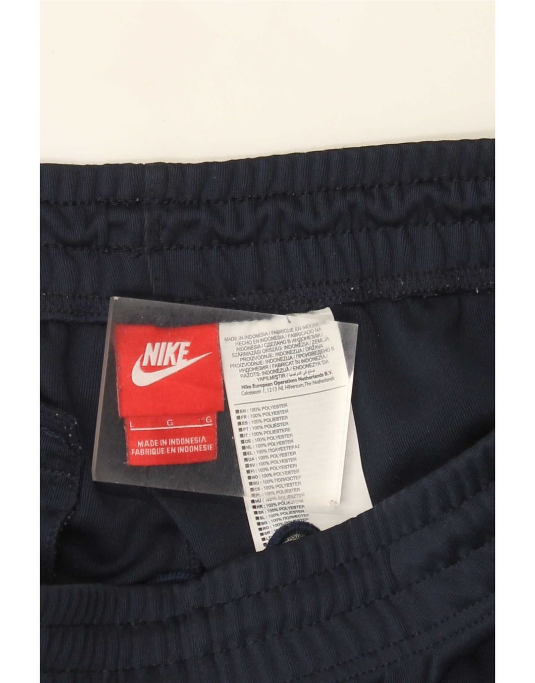 Nike Træningsdragt bukser til mænd Joggers Large Navy Blue Colourblock Polyester
