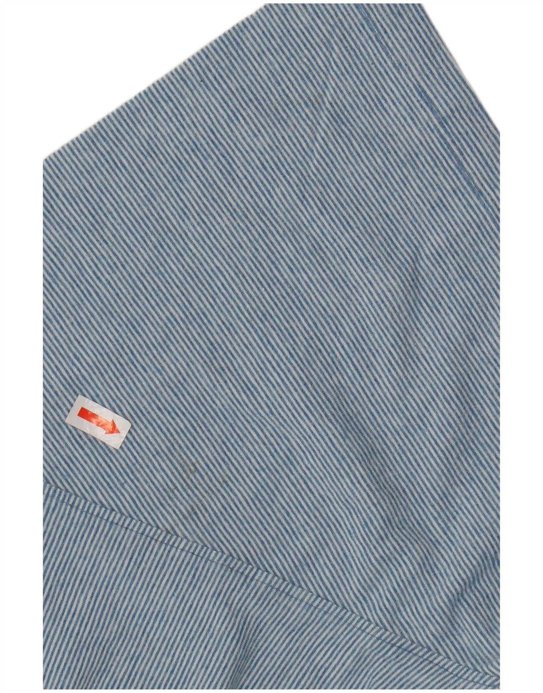 ORVIS herre poloshirt XL blå nålestribet bomuld