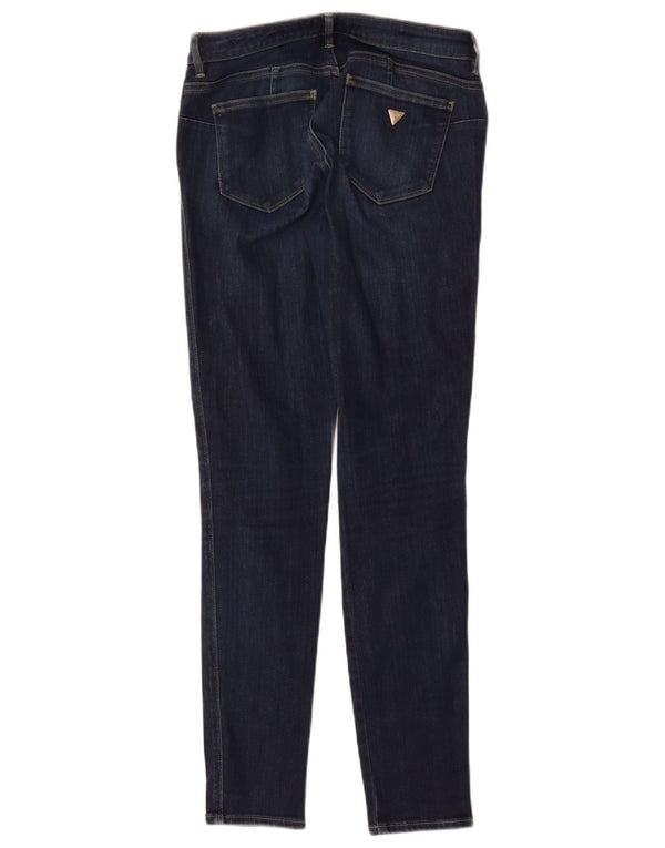 Guess Womens Curve X Skinny Jeans W28 L30 Navy Blue Cotton