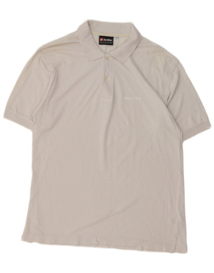 Lotto Herre Polo Shirt Medium Hvid Bomuld