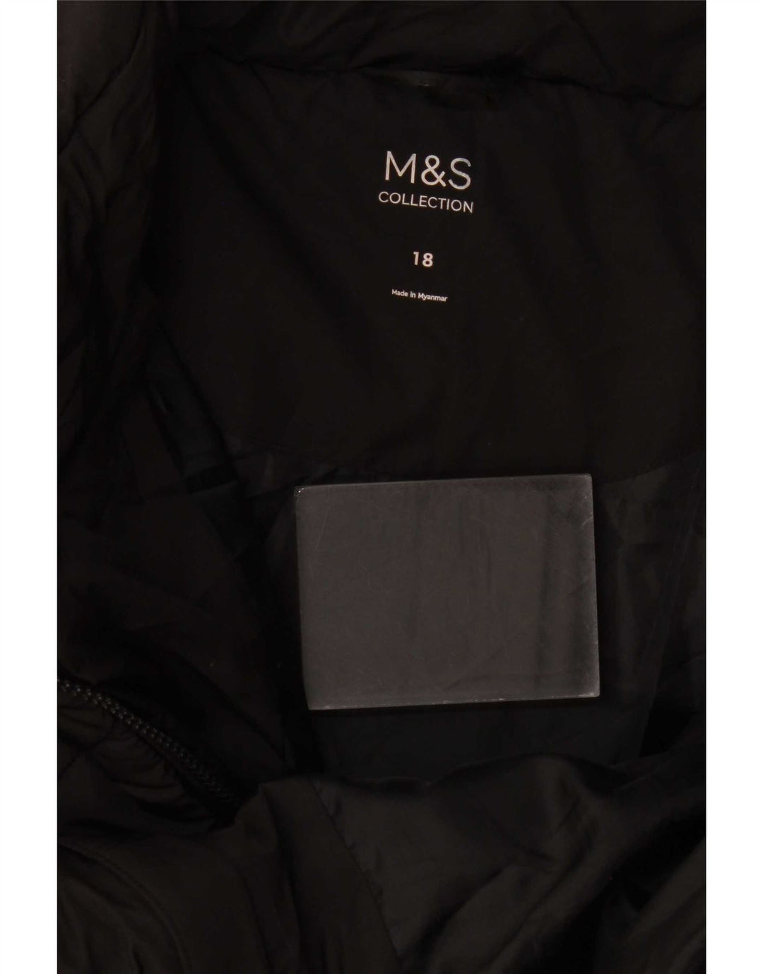 Marks & Spencer Polstret jakke til kvinder UK 18 XL Sort polyester