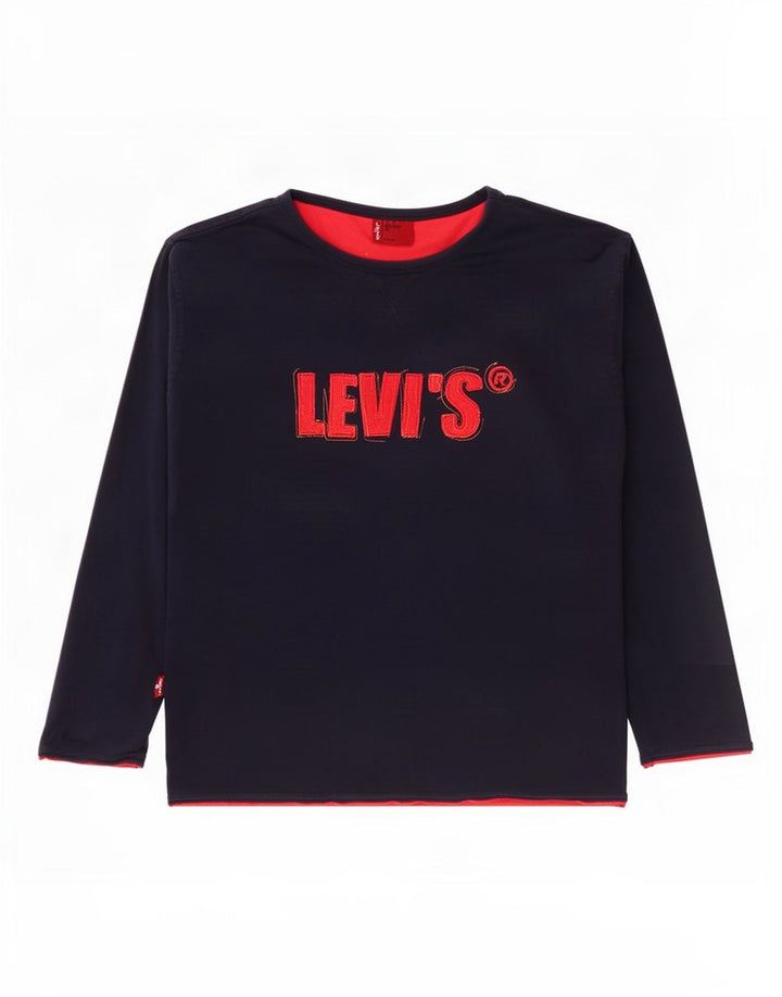 Levi's Boys grafisk top langærmet 9-10 år marineblå