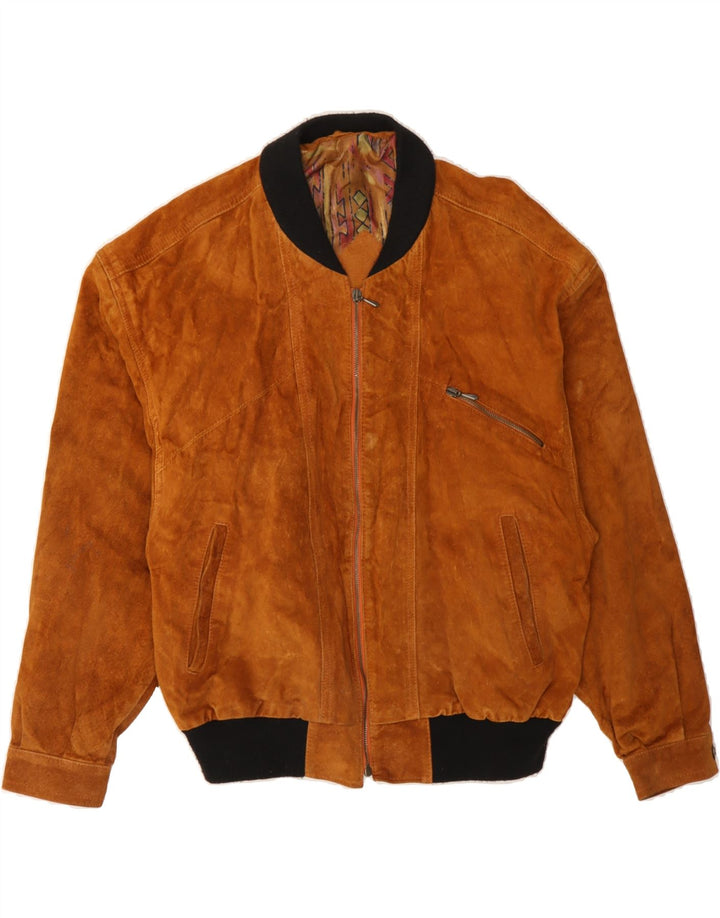 MARK ASTOR Womens Suede Jacket IT 48 XL Brown Leather Vintage Mark Astor and Second-Hand Mark Astor from Messina Hembry 