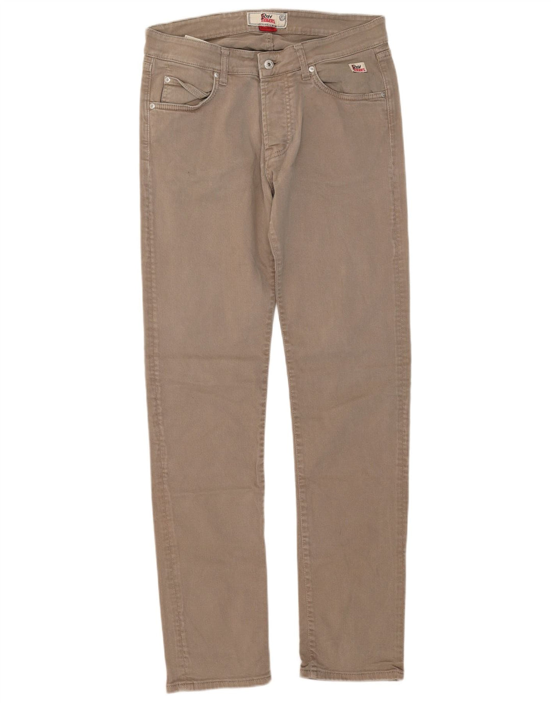 Roy Rogers Dame Slim Jeans W34 L33 Beige Bomuld