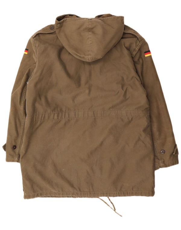 Vintage Herre Hooded Parka Jacket UK 40 Large Khaki