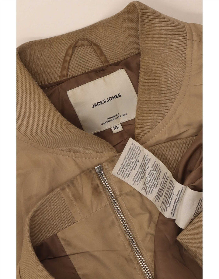 Jack & Jones Bomberjakke til mænd UK 42 XL Beige Polyester