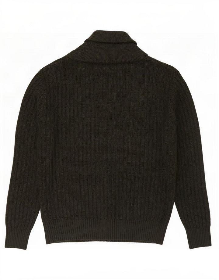 Zara Herre Shawl Neck Jumper Sweater Medium Green