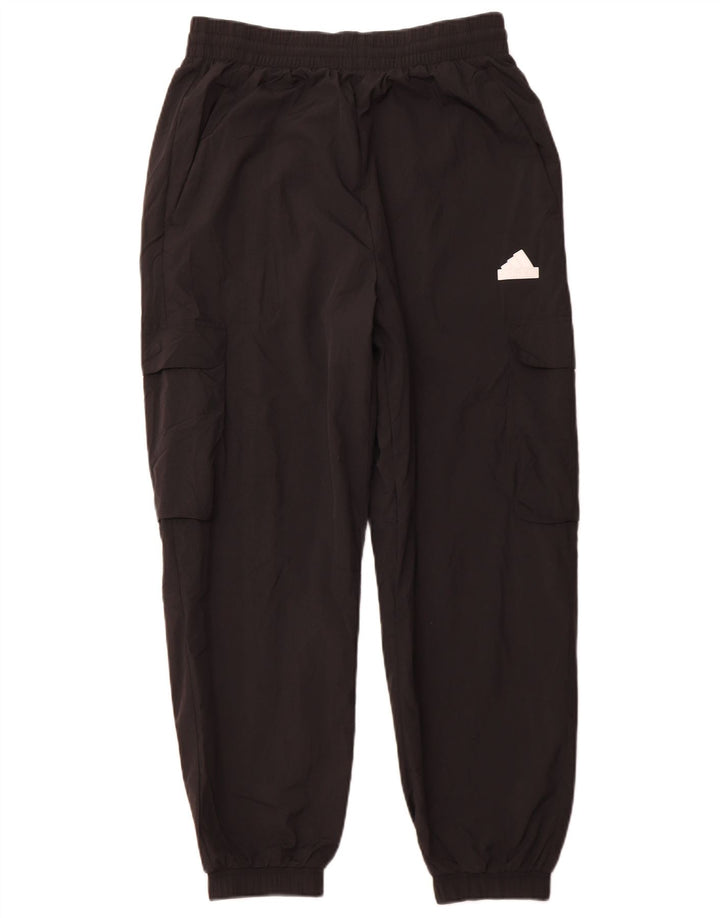 ADIDAS Dame Cargo Træningsdragt Bukser Joggers UK 14 Medium Black