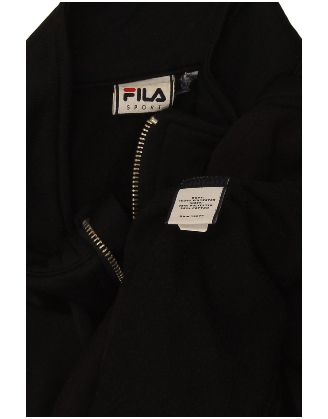 Fila træningsdragt topjakke til kvinder UK 12 Medium Sort Polyester