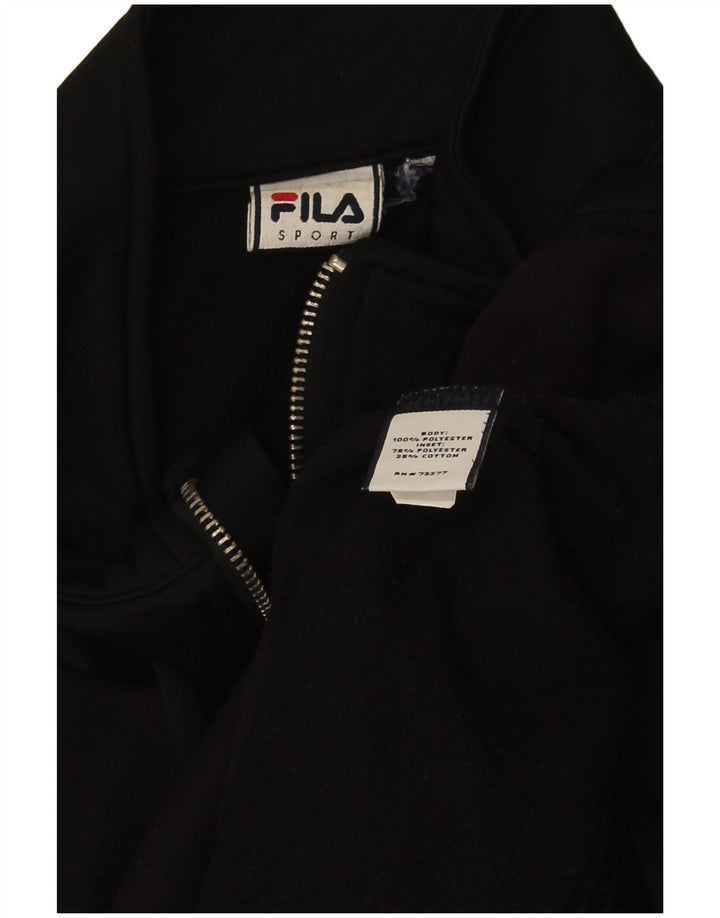 Fila træningsdragt topjakke til kvinder UK 12 Medium Sort Polyester