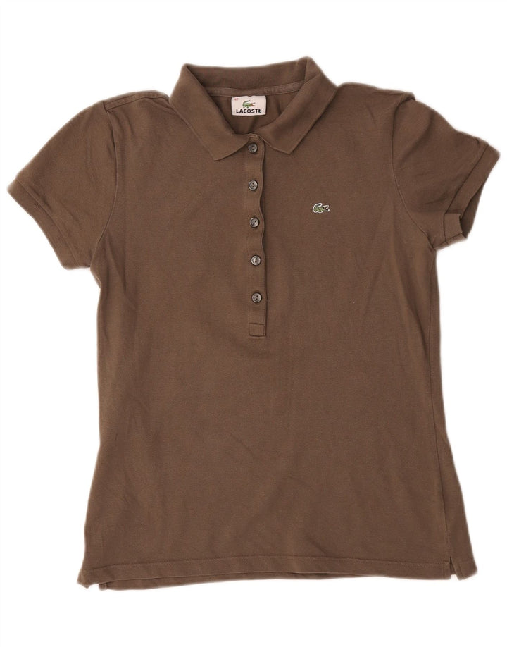 Lacoste Dame Polo Shirt Størrelse 42 Large Brun