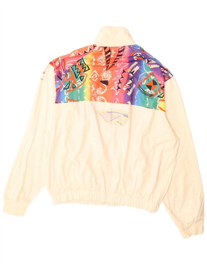 Vertice Herre grafisk træningsdragt Topjakke XL Off White Geometrisk Polyester