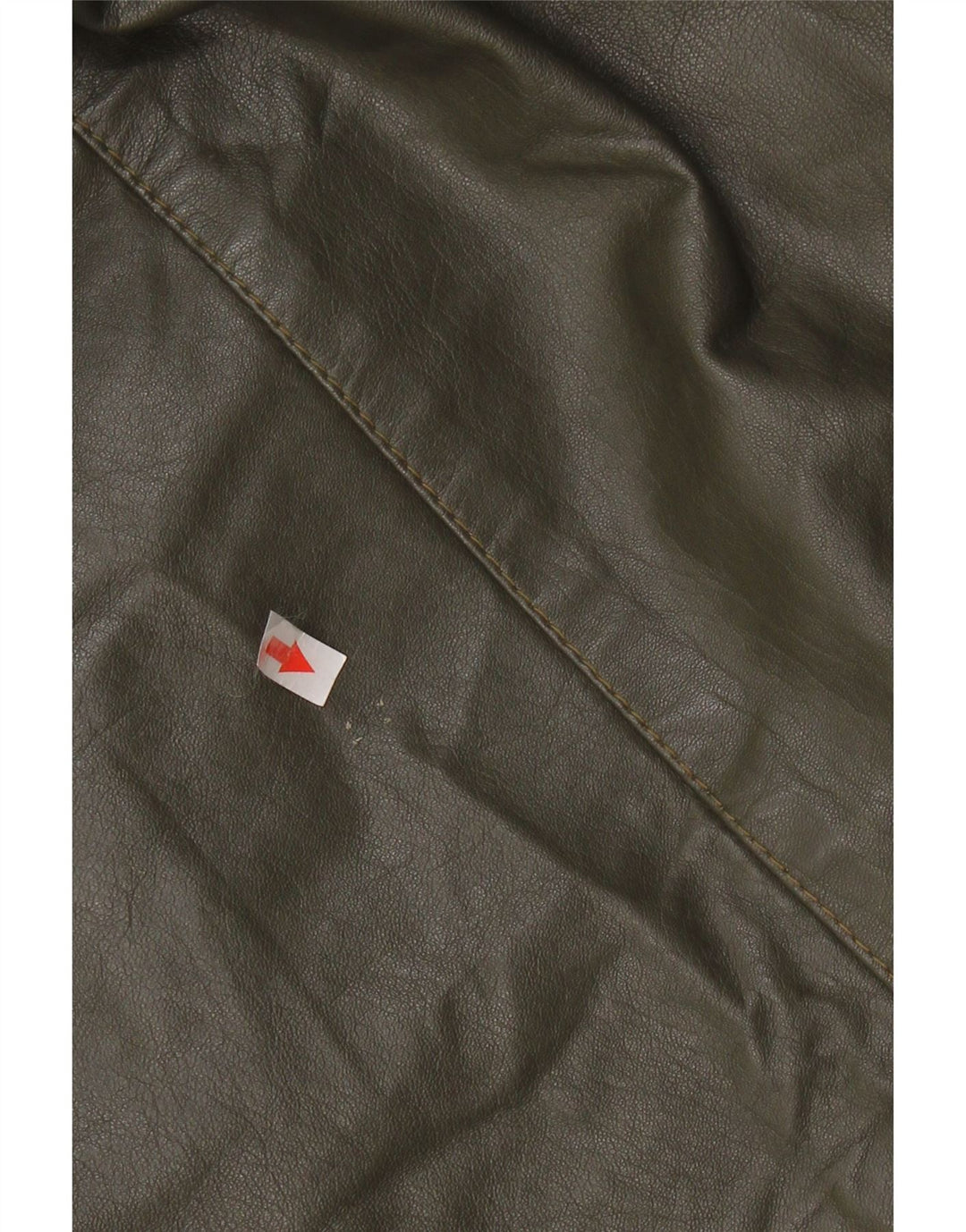 Vintage oversize læderfrakke til kvinder IT 40 Lille grøn farvebloklæder