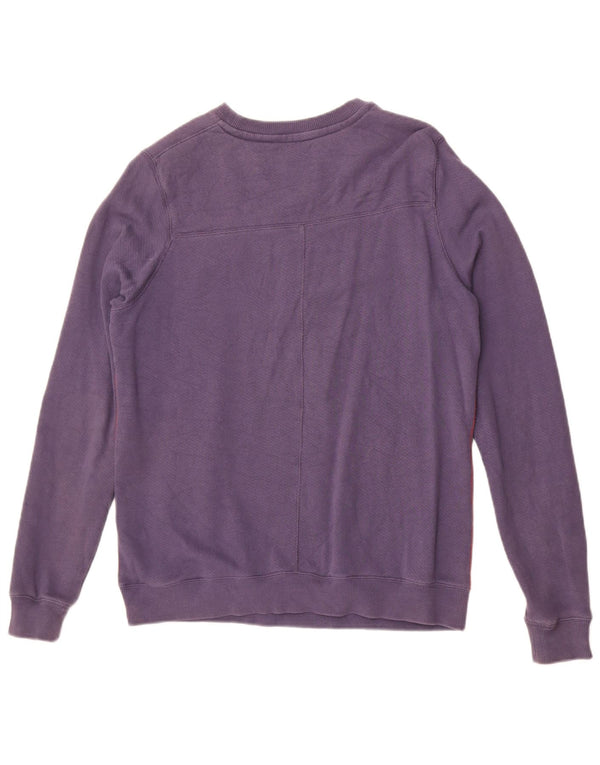 Fat Face Dame Grafisk Sweatshirt Jumper UK 12 Medium Lilla Bomuld