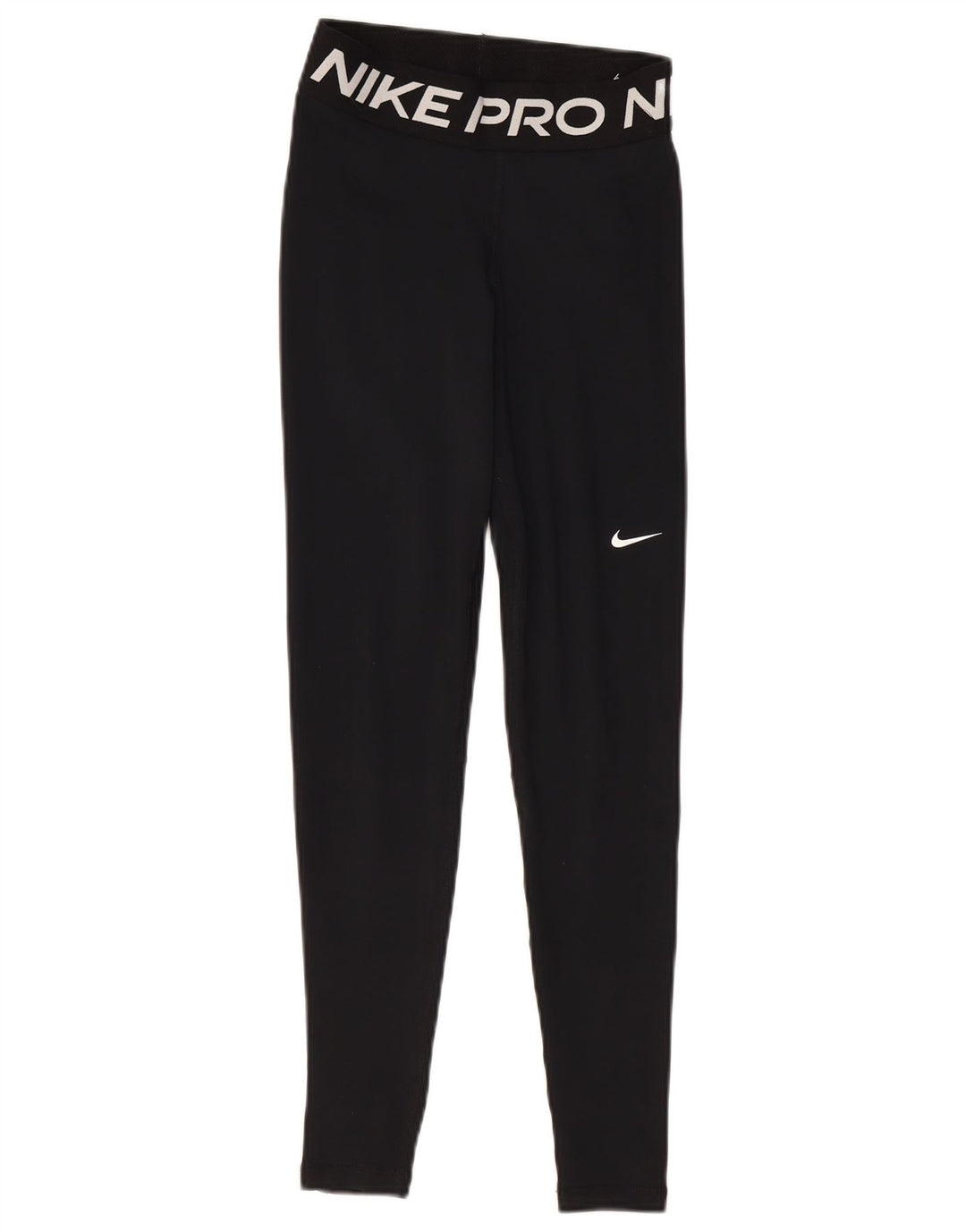 NIKE Dri Fit grafiske leggings til kvinder UK 4 XS sort polyester