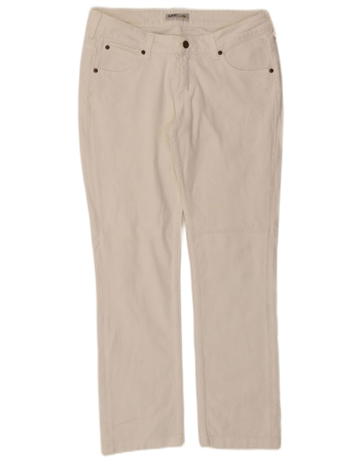 Lee Dame Norma Straight Jeans W31 L29 Hvid Bomuld